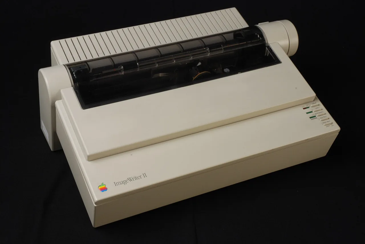 Apple imagewriter, archival photo