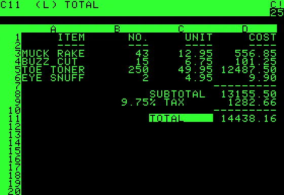 Visicalc visicalc, archival photo